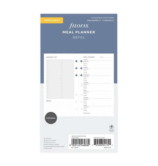 filofax-meal-planner-einlage-personal-56-blatt image 1