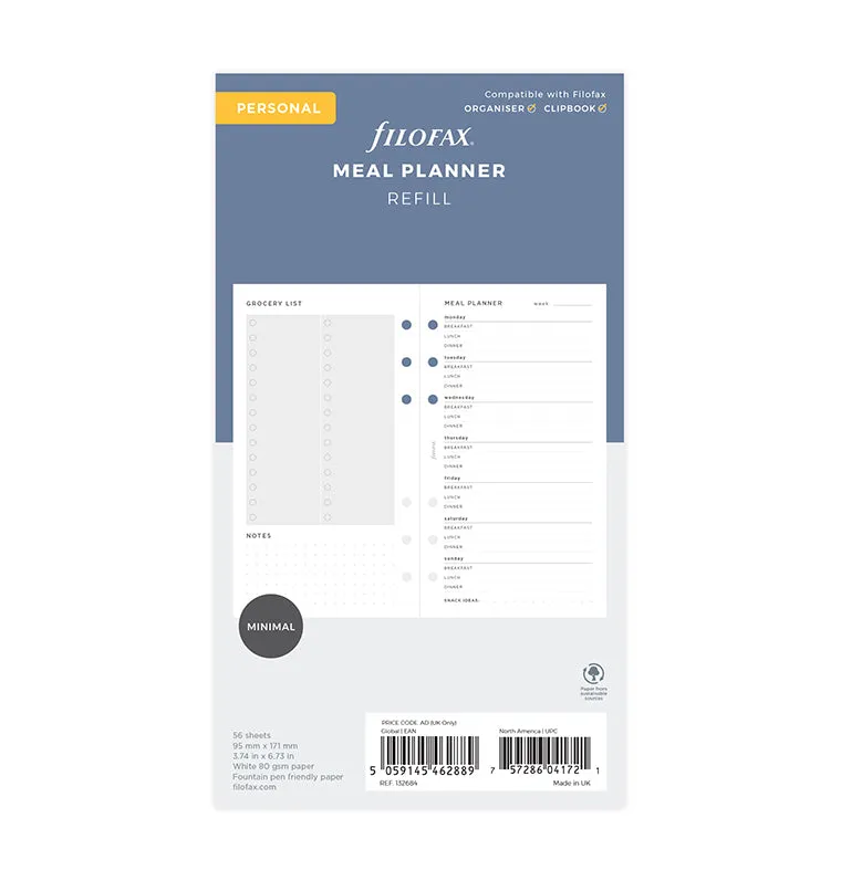 filofax-meal-planner-einlage-personal-56-blatt image 1
