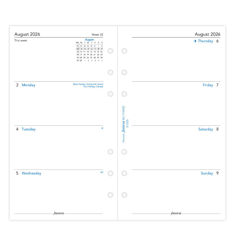 filofax-personal-kalendereinlage-2026-2027-woche-2-seiten-englisch-akademisch image 4