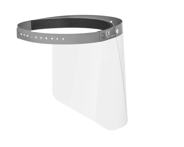 durable-gesichtsschutz-visier-hochklappbar-stirnband-transparent image 1