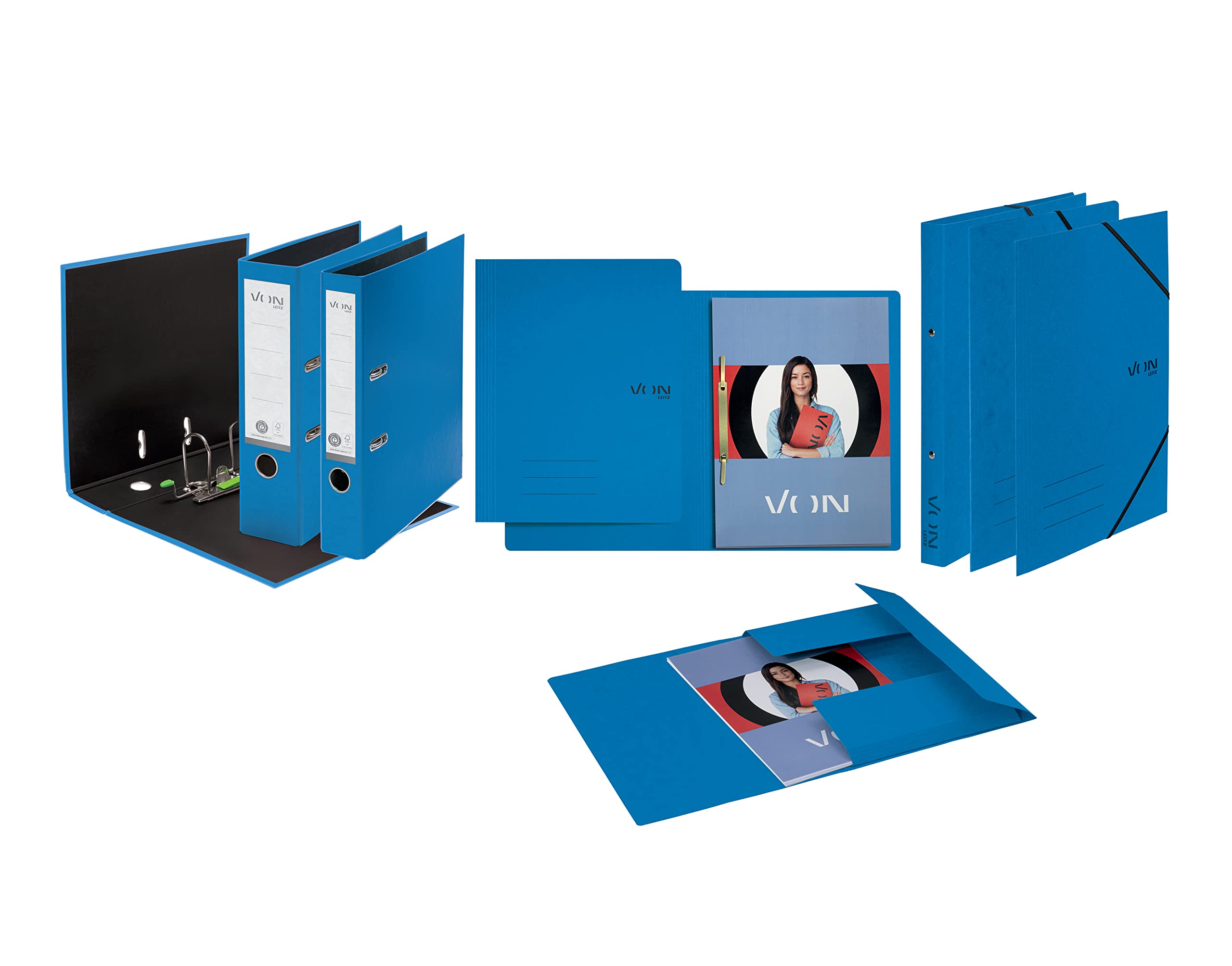 von-leitz-ringbuch-a4-karton-2-ringe-mit-gummiband-blau-5-stk image 7
