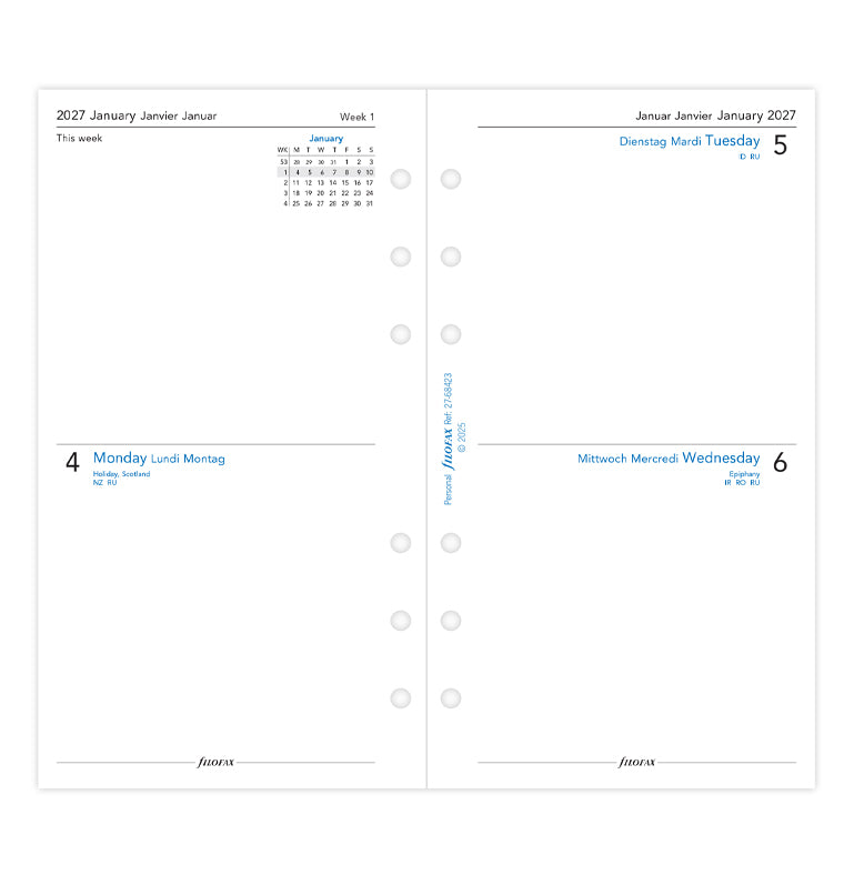 filofax-kalendereinlage-personal-2-tage-1-seite-multilingual-2027 image 4