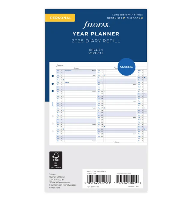 filofax-2028-jahresplaner-englisch-personal-horizontal-leporello image 1