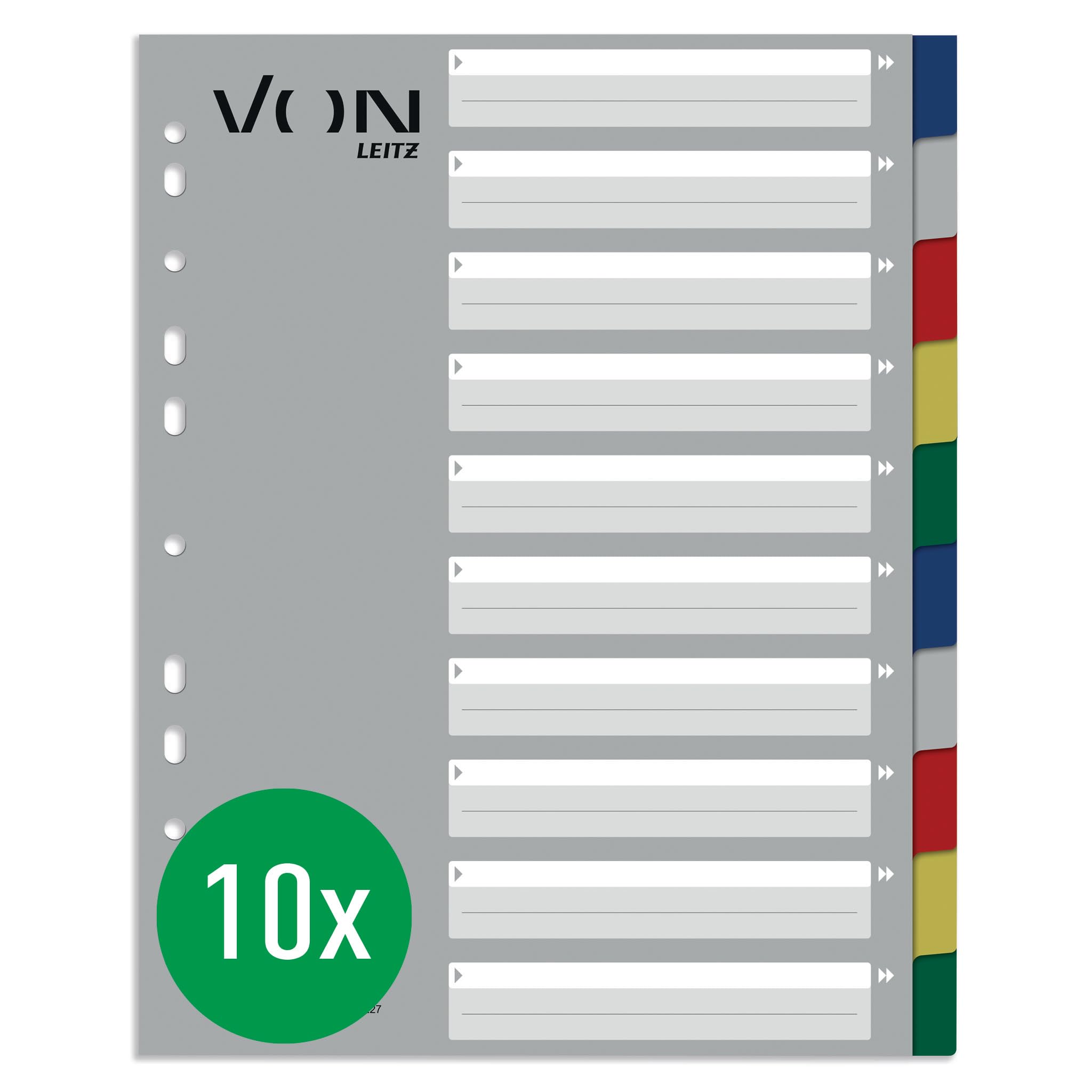 von-leitz-10er-pack-6-teiliges-register-a4-maxi-pp-mehrfarbig-11-loch-universal image 6