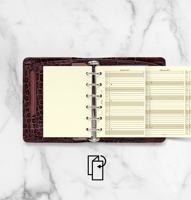 filofax-jahresplaner-englisch-pocket-2027-leporello-cotton-cream image 3
