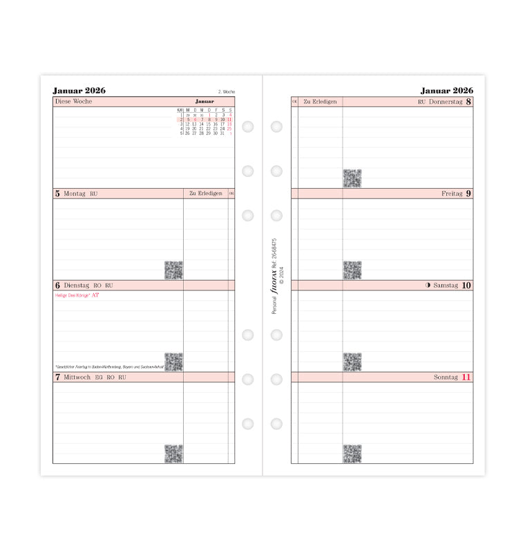 filofax-kalendereinlage-personal-2026-1-woche-auf-2-seiten-deutsch image 4