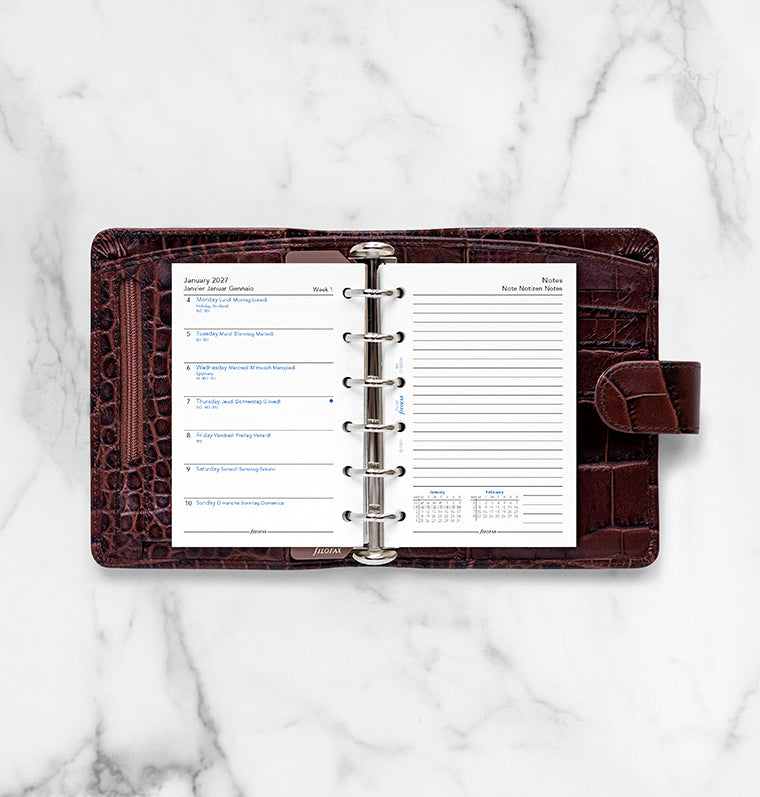 filofax-kalendereinlage-2027-pocket-1-woche-1-seite-notizen-multilingual image 3
