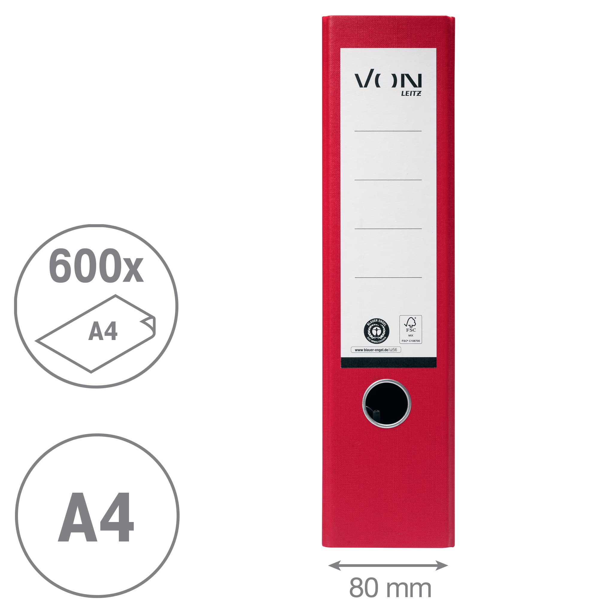 leitz-5er-pack-ordner-a4-80-mm-recyclingkarton-rot image 2