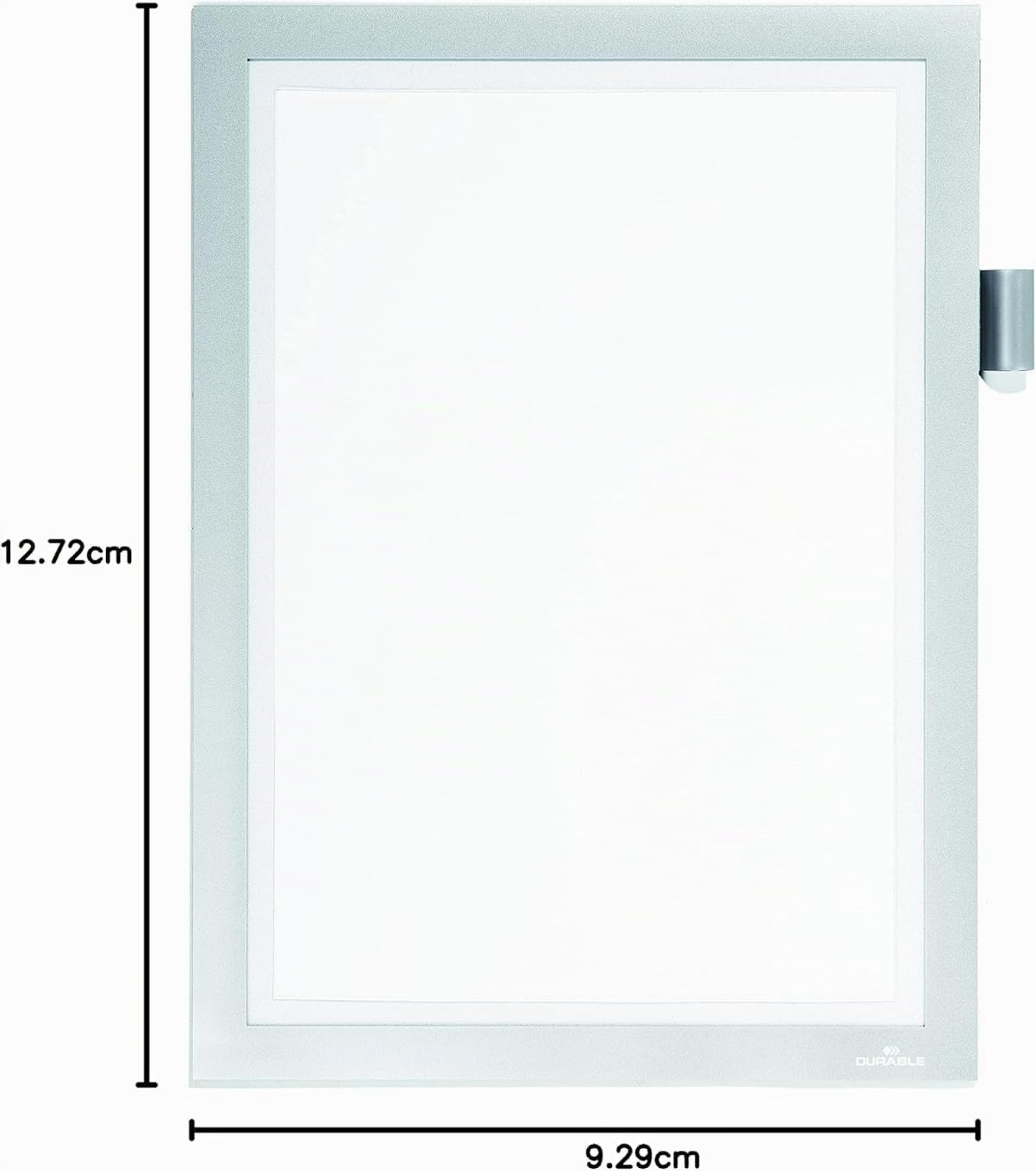 durable-info-rahmen-duraframe-note-a4-silber-mit-magnetverschluss-und-stifthalte image 3