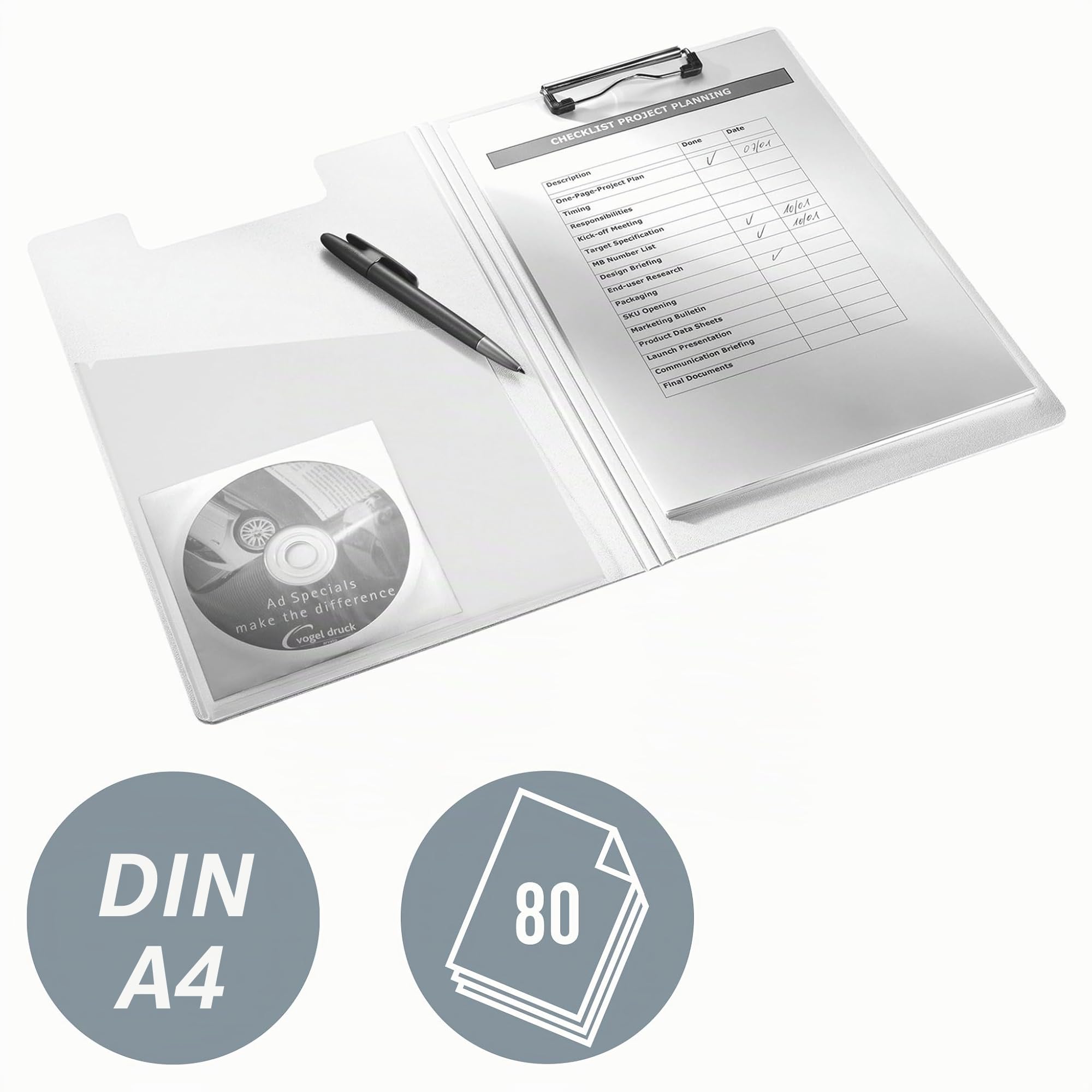 leitz-wow-a4-klemmbrettmappe-mit-abdeckung-polyfoam-schwarz-f-r-80-blatt image 3