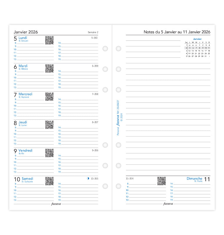 filofax-kalendereinlage-personal-2026-1-woche-1-seite-notizen-franz-sisch image 4