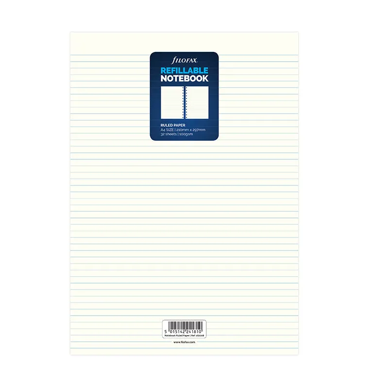filofax-notebook-einlage-a4-liniert-nachf-llung image 1