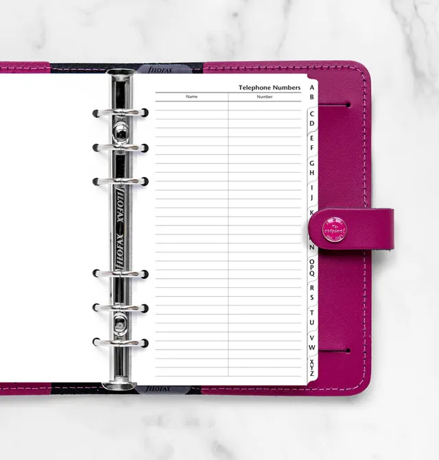 filofax-personal-a-z-register-wei-adressregister-2-buchstaben-pro-tab image 1