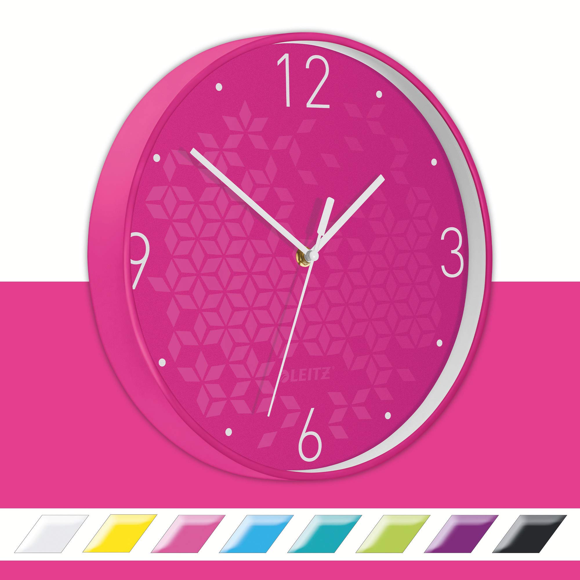 leitz-wow-wanduhr-quarz-pink-29-cm-90150023 image 1