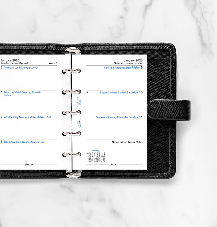 filofax-kalendereinlage-mini-2026-1-woche-auf-2-seiten-multilingual image 2