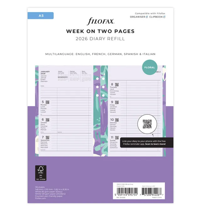 filofax-illustrated-diary-pack-1-woche-2-seiten-a5-2026 image 1