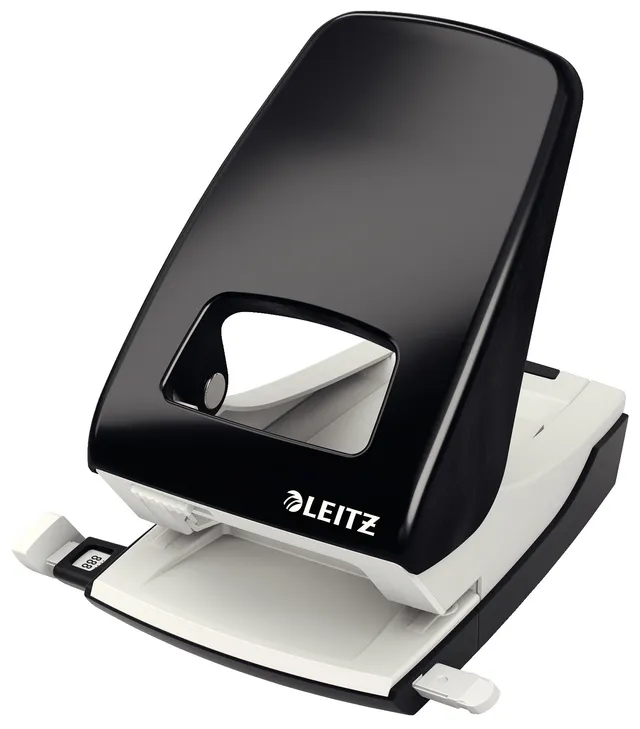 leitz-nexxt-b-ro-locher-aus-metall-f-r-40-blatt-schwarz image 1
