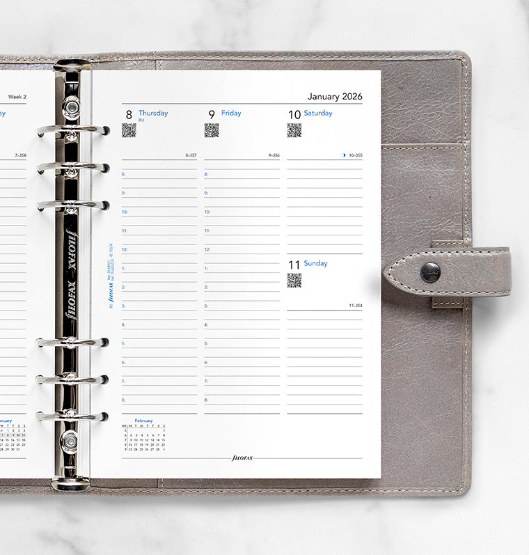 filofax-wochenkalender-1-woche-2-seiten-a5-2026-recyclingpapier-englisch image 2