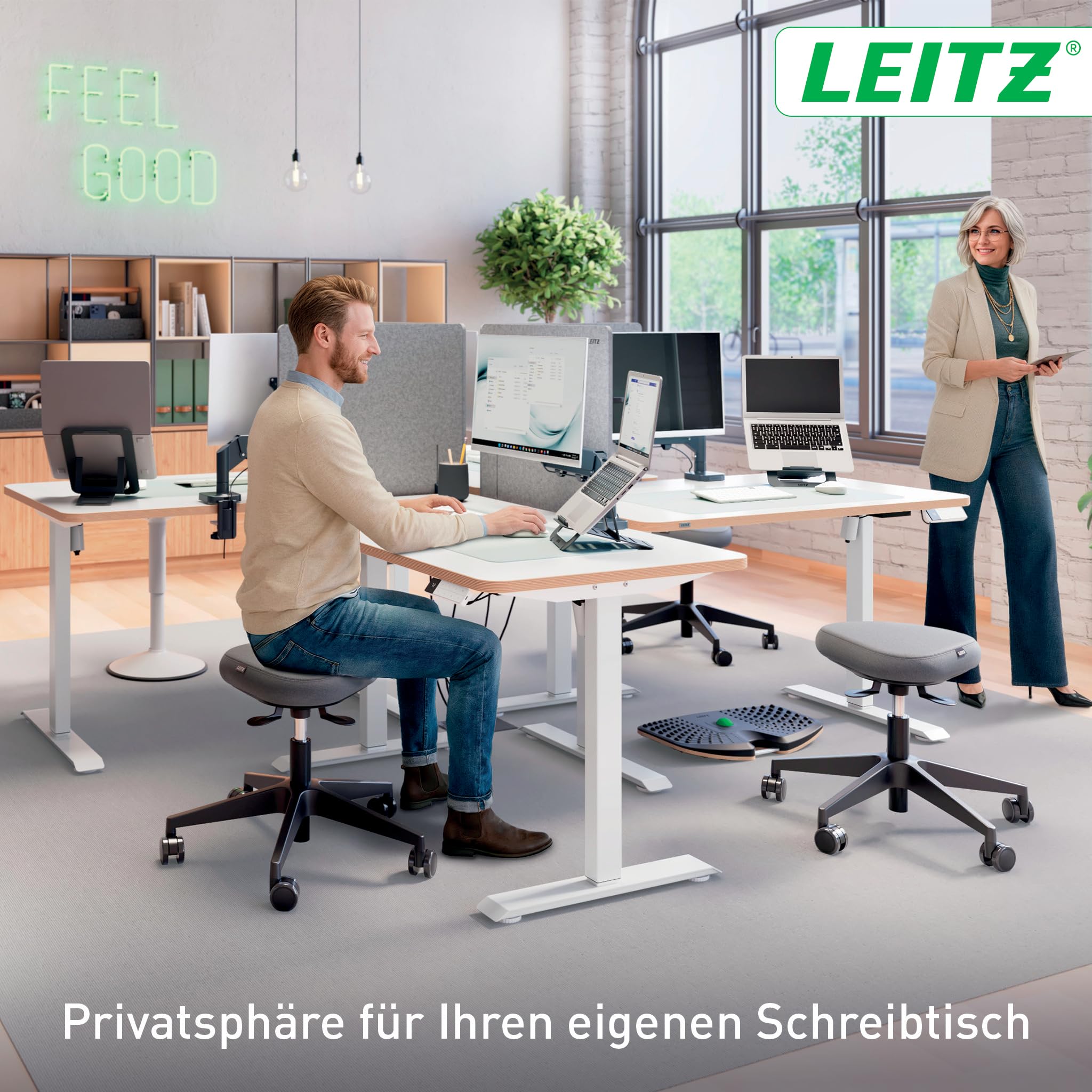 leitz-ergo-tischtrennwand-60x70cm-h-henverstellbar-mit-ger-uschd-mpfung image 2