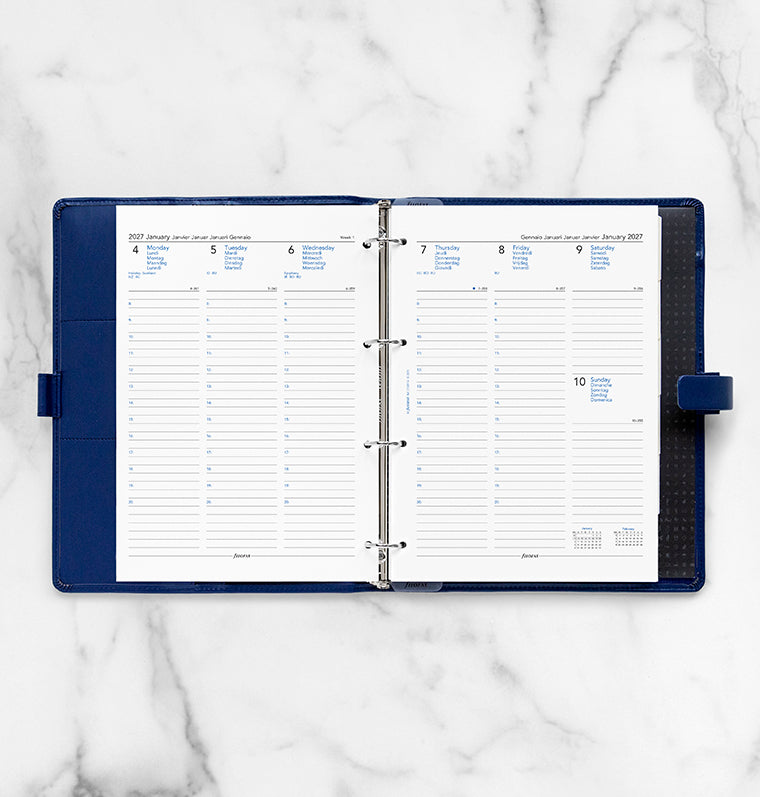 filofax-the-original-kalendereinlage-a4-2027-1-woche-2-seiten-multilingual image 3