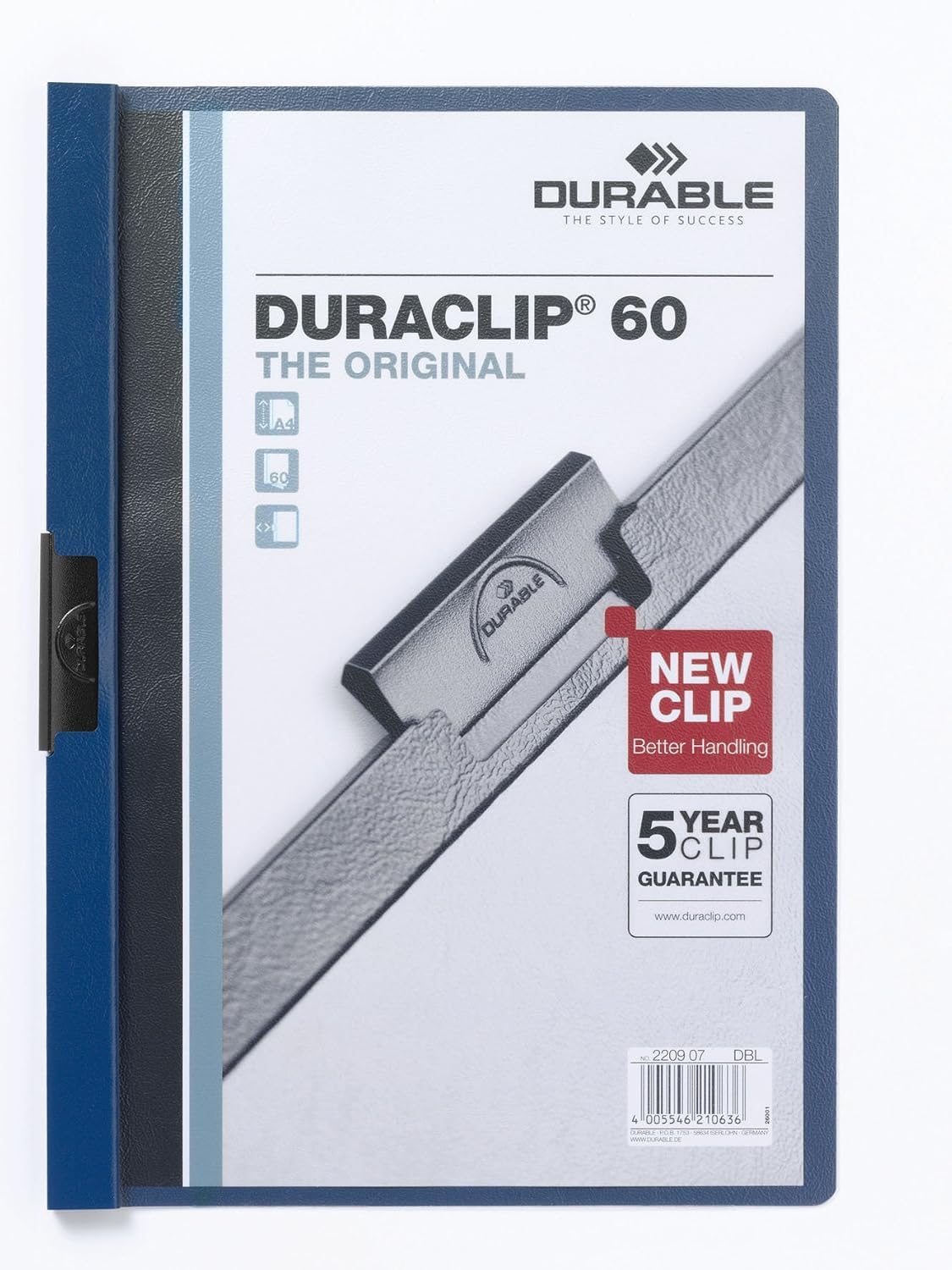 durable-duraclip-original-60-klemm-mappe-a4-dunkelblau-5-st-ck image 1