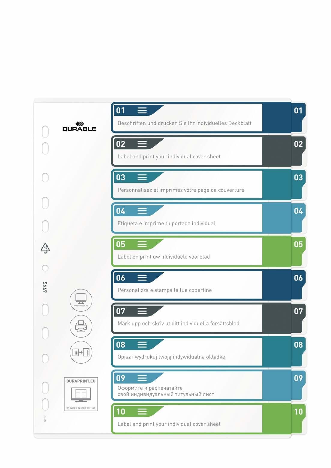 durable-register-1-10-a4-mehrfarbig-mit-indexblatt-recycelbar image 2