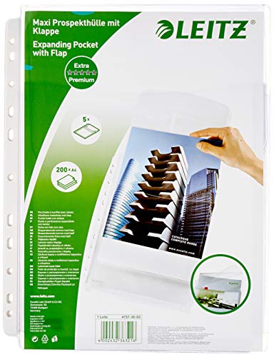leitz-maxi-prospekth-llen-set-47573003-a4-mit-klappe-f-r-200-blatt-5-st-ck image 4