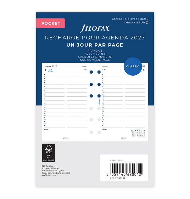 filofax-pocket-kalendereinlage-2027-1-tag-1-seite-franz-sisch image 1