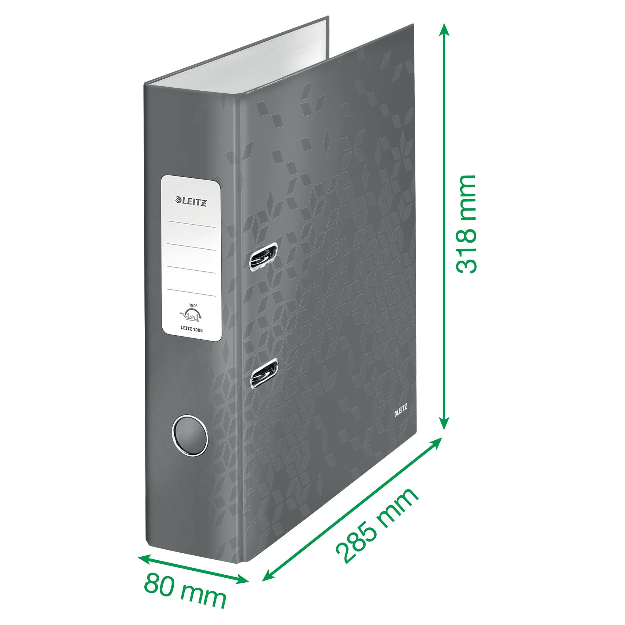 leitz-180-qualit-ts-ordner-a4-10er-pack-8-cm-r-cken-rot-wow-serie image 4