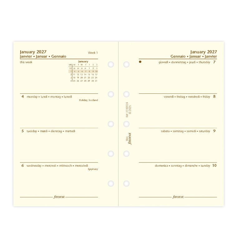 filofax-kalendereinlage-2027-1-woche-2-seiten-mini-multilingual image 4
