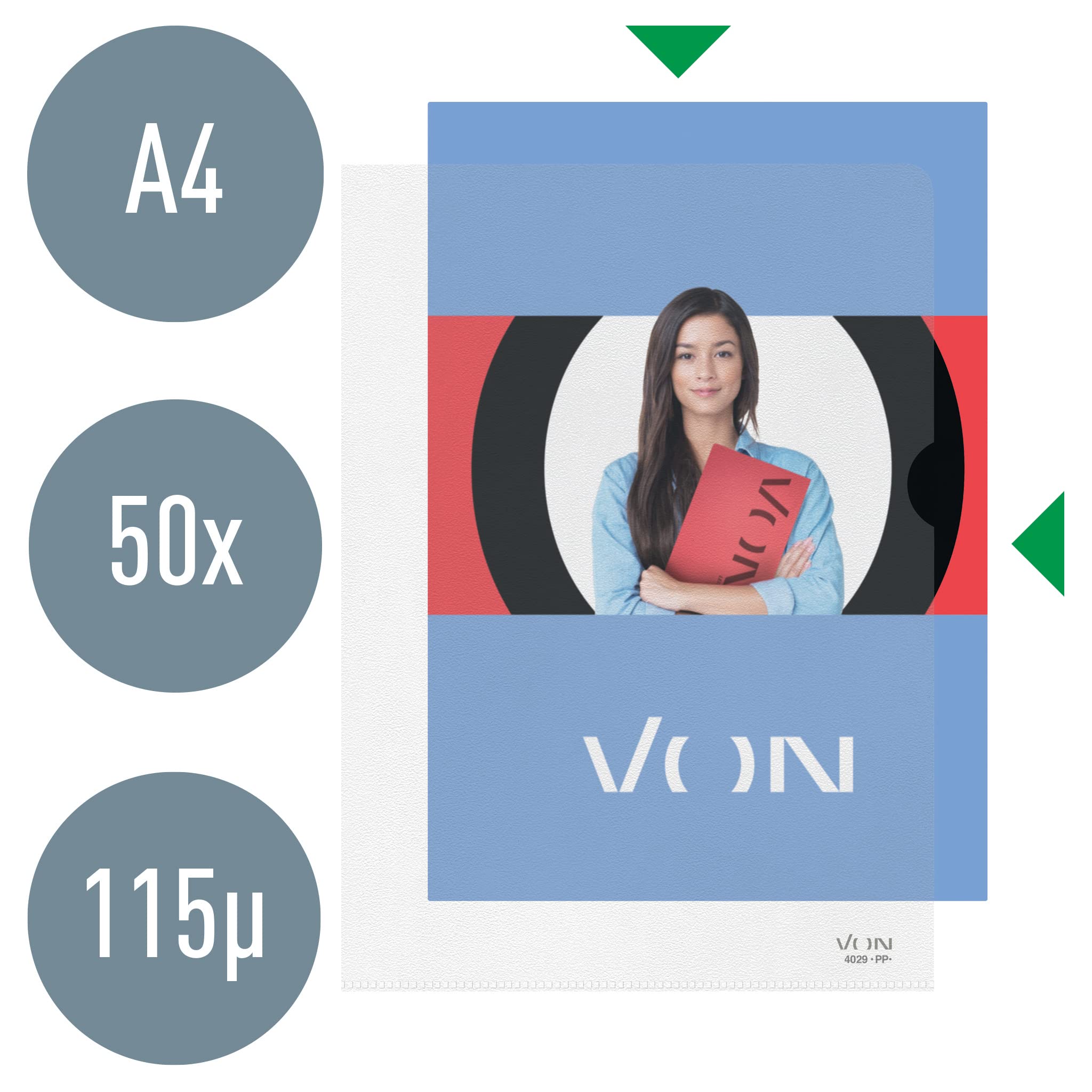 von-leitz-sichth-lle-a4-50er-pack-transparent-115-mic-40291003 image 2