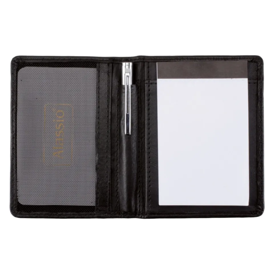 alassio-notizblock-etui-monza-schwarz-leder-a8-mit-kugelschreiber image 1