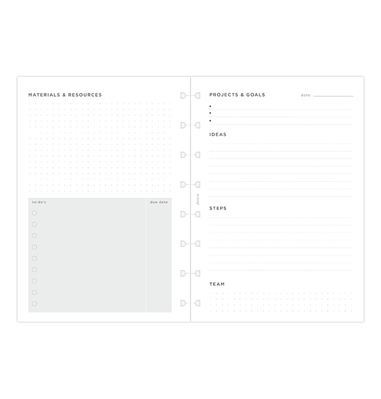 filofax-notebook-a5-refill-projects-goals-tracker-56-blatt image 5