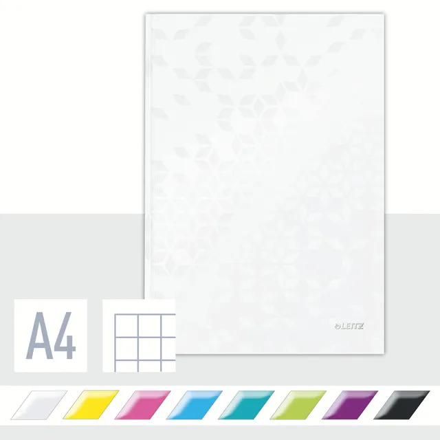leitz-wow-notizbuch-a4-kariert-hardcover-160-seiten-wei image 1