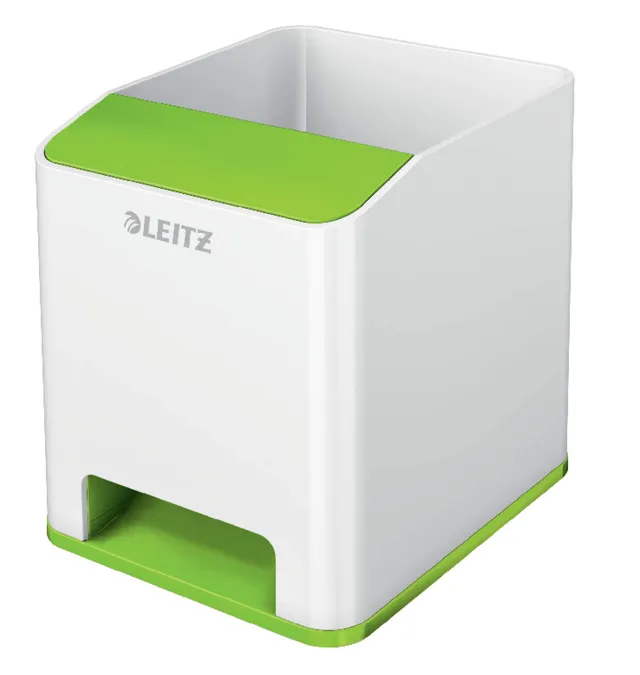 leitz-wow-sound-stiftek-cher-duo-colour-wei-gr-n-mit-smartphone-fach image 1