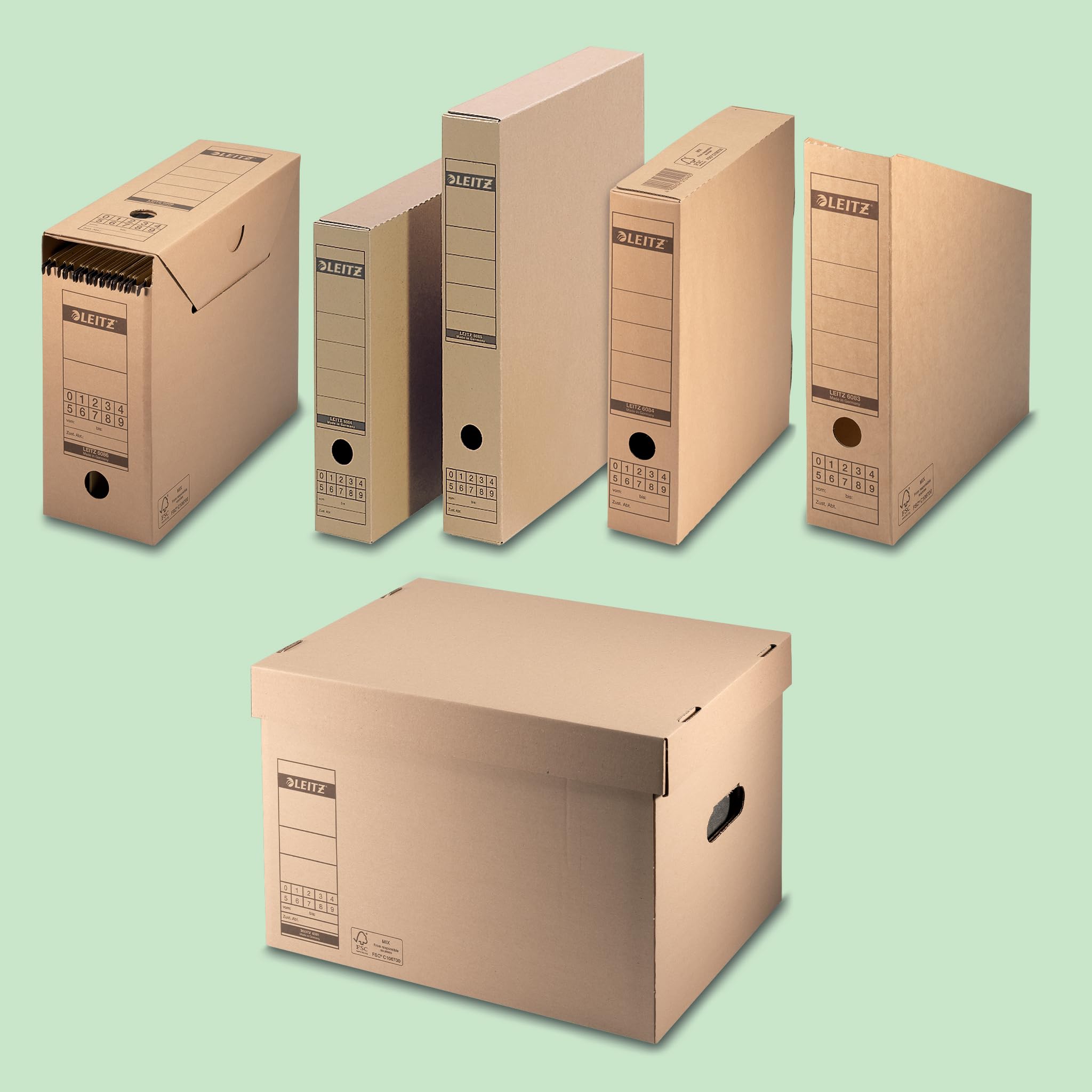 leitz-premium-archiv-schachtel-a4-70-mm-braun-10-st-ck-60840000 image 5