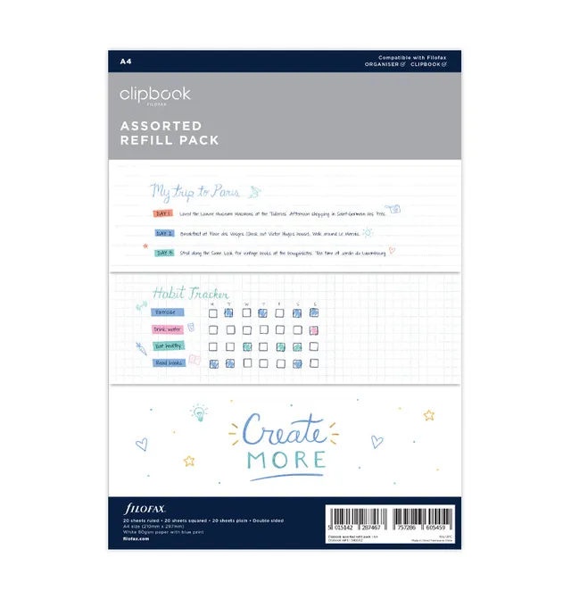 filofax-clipbook-a4-notizpapier-sortiert-nachf-llpack image 1