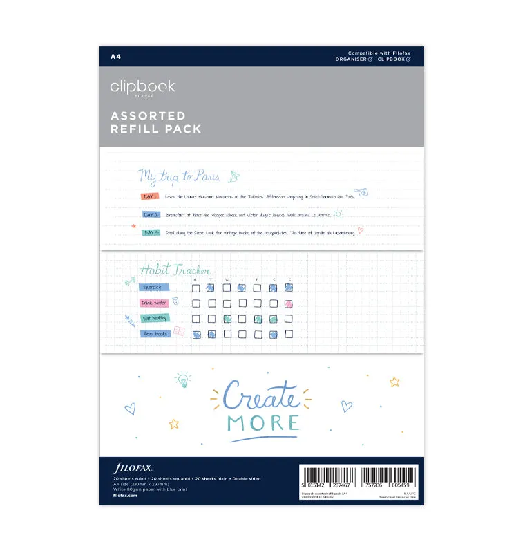 filofax-clipbook-a4-notizpapier-sortiert-nachf-llpack image 1