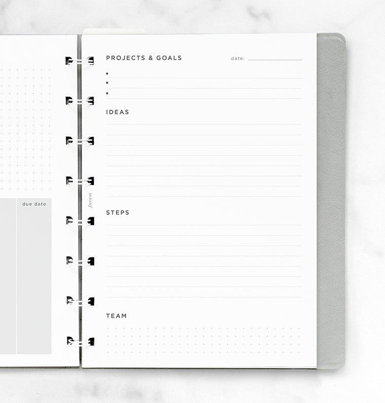 filofax-notebook-a5-refill-projects-goals-tracker-56-blatt image 2
