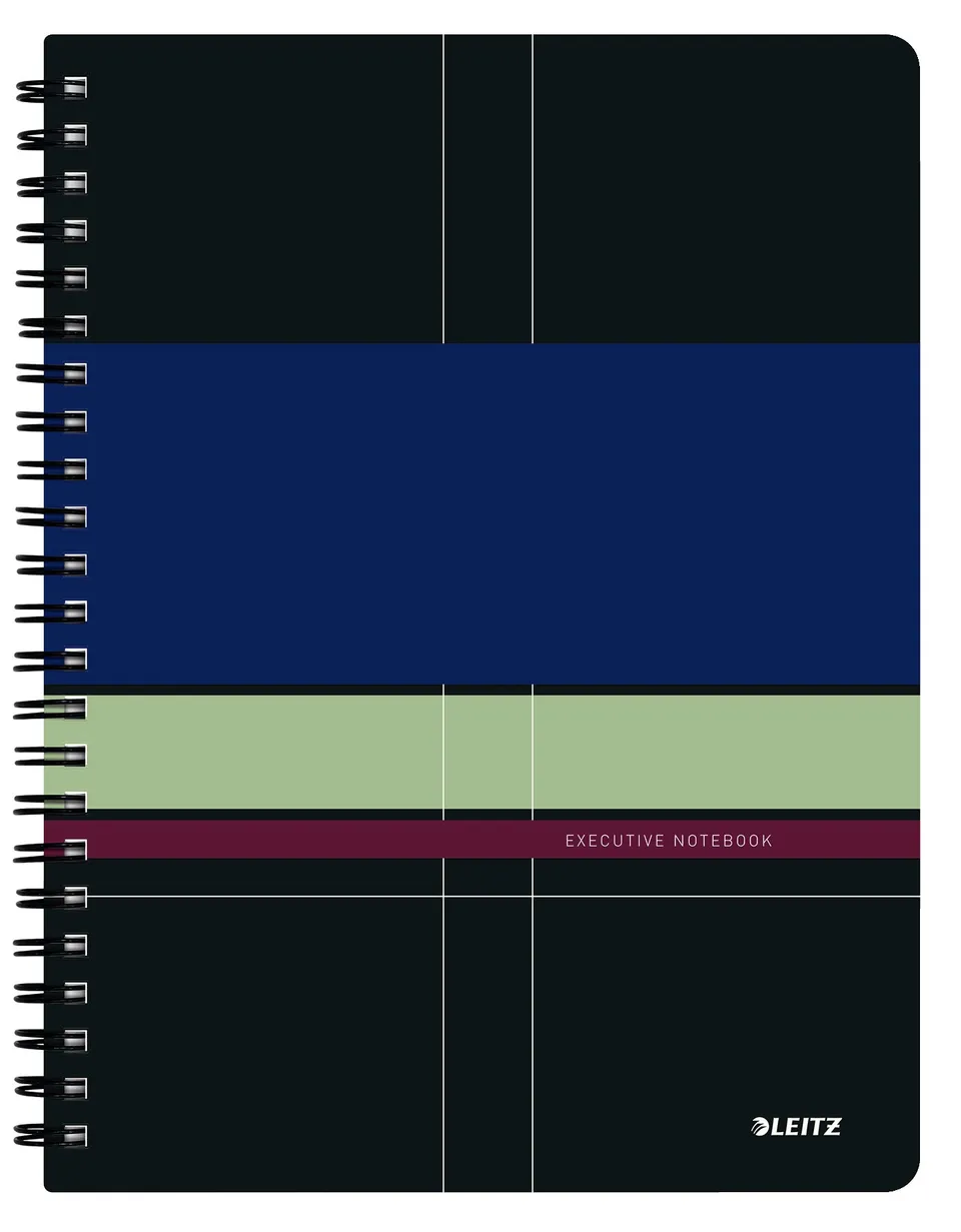 leitz-44610000-executive-collegeblock-a4-kariert-spiralblock-mit-pp-einband image 1