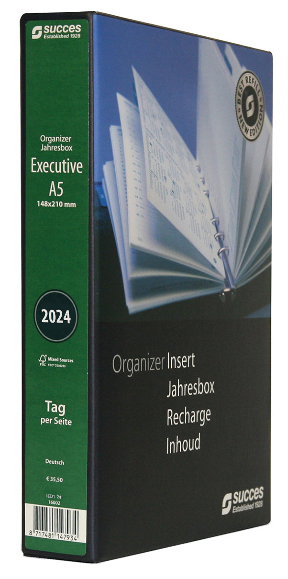 time-system-succes-jahresbox-a5-tageskalender-1-tag-pro-seite-deutsch-weiss-2026 image 1