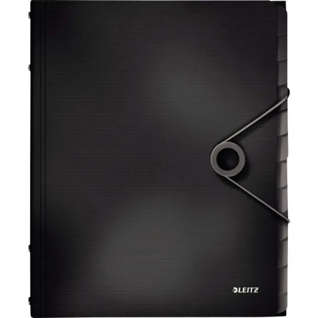 leitz-solid-ordnungsmappe-pp-a4-12-f-cher-schwarz image 1