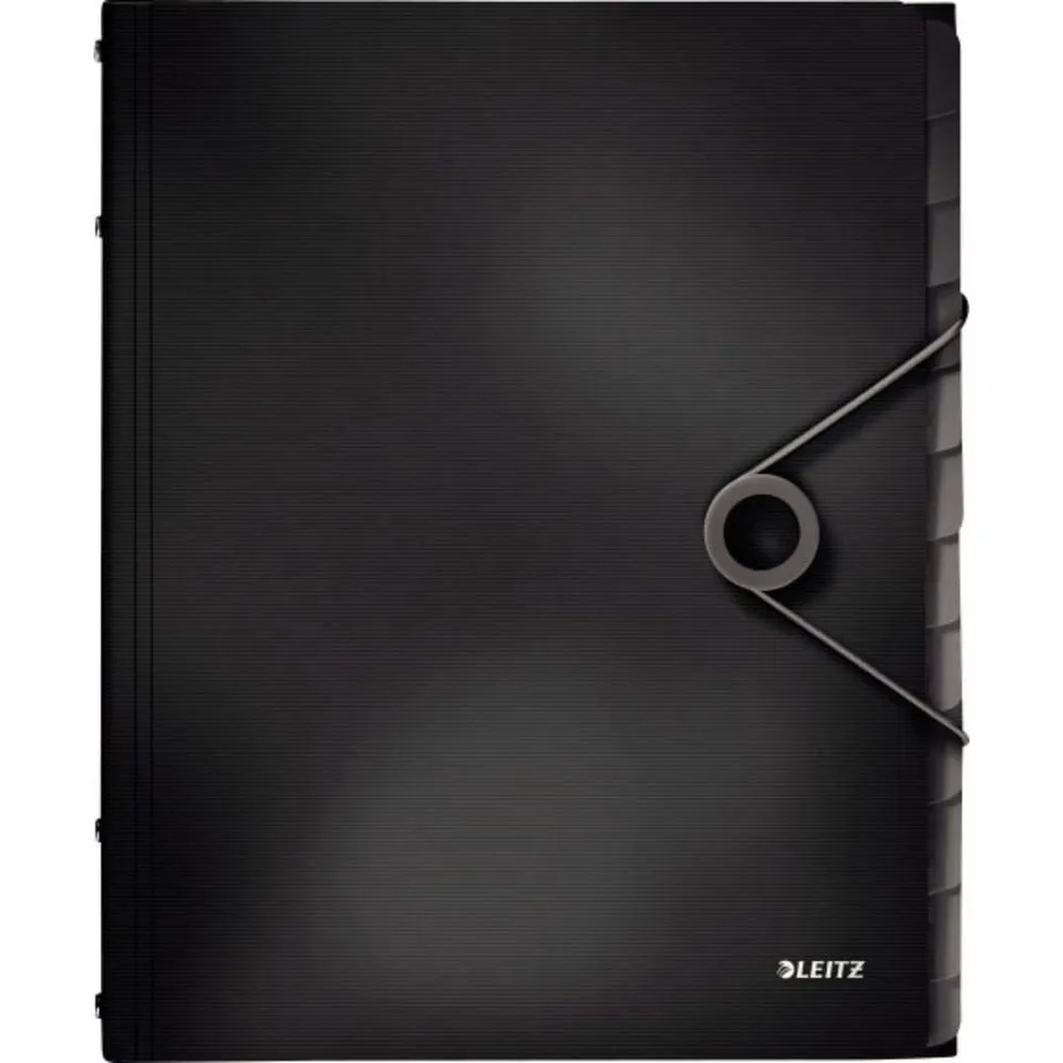 leitz-solid-ordnungsmappe-pp-a4-12-f-cher-schwarz image 1