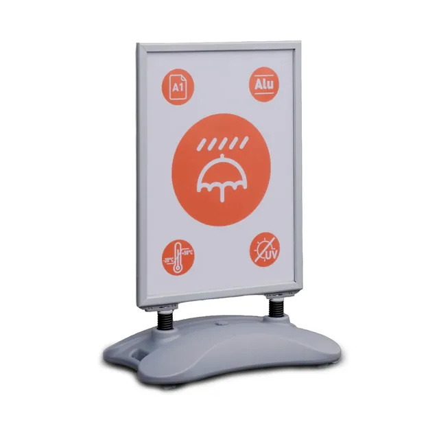 durable-click-fold-kundenstopper-a1-heavy-base-outdoor-bef-llbar-silber-506723 image 1
