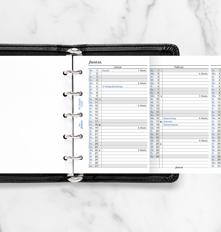 filofax-jahresplaner-deutsch-mini-2026-leporello-einlage-zum-ausklappen image 2