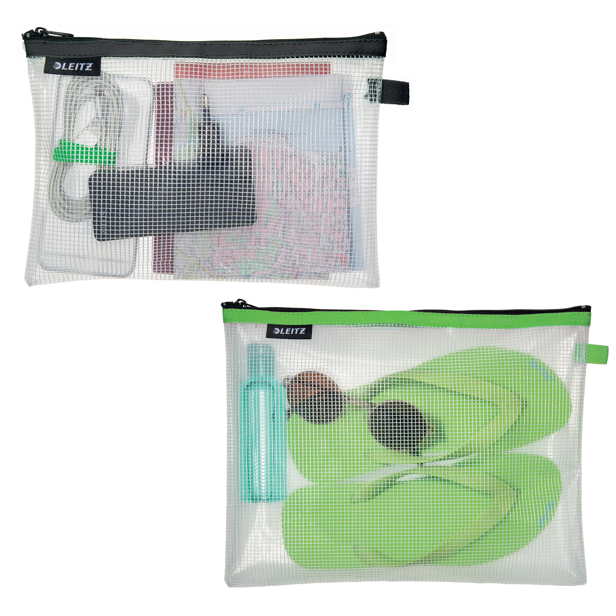 leitz-wow-traveller-zip-beutel-4er-set-40160099-s-m-l-kosmetiktasche-transparent image 3