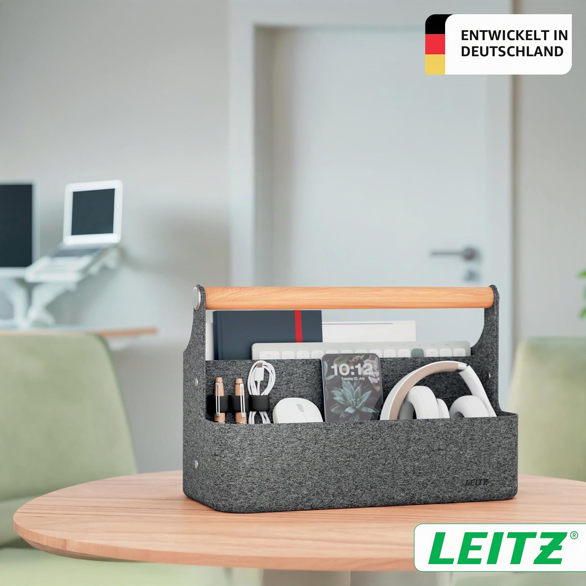 leitz-schreibtisch-organizer-mit-griff-filz-dunkelgrau-38-cm image 8