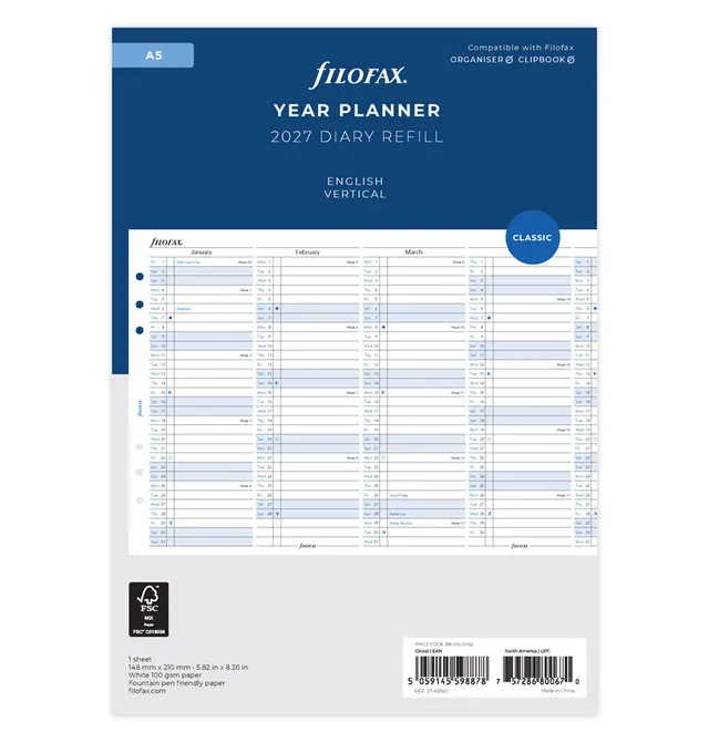 filofax-jahresplaner-englisch-a5-2027-leporello image 1