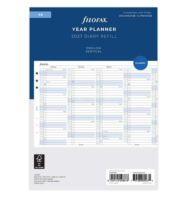 filofax-jahresplaner-englisch-a5-2027-leporello image 1