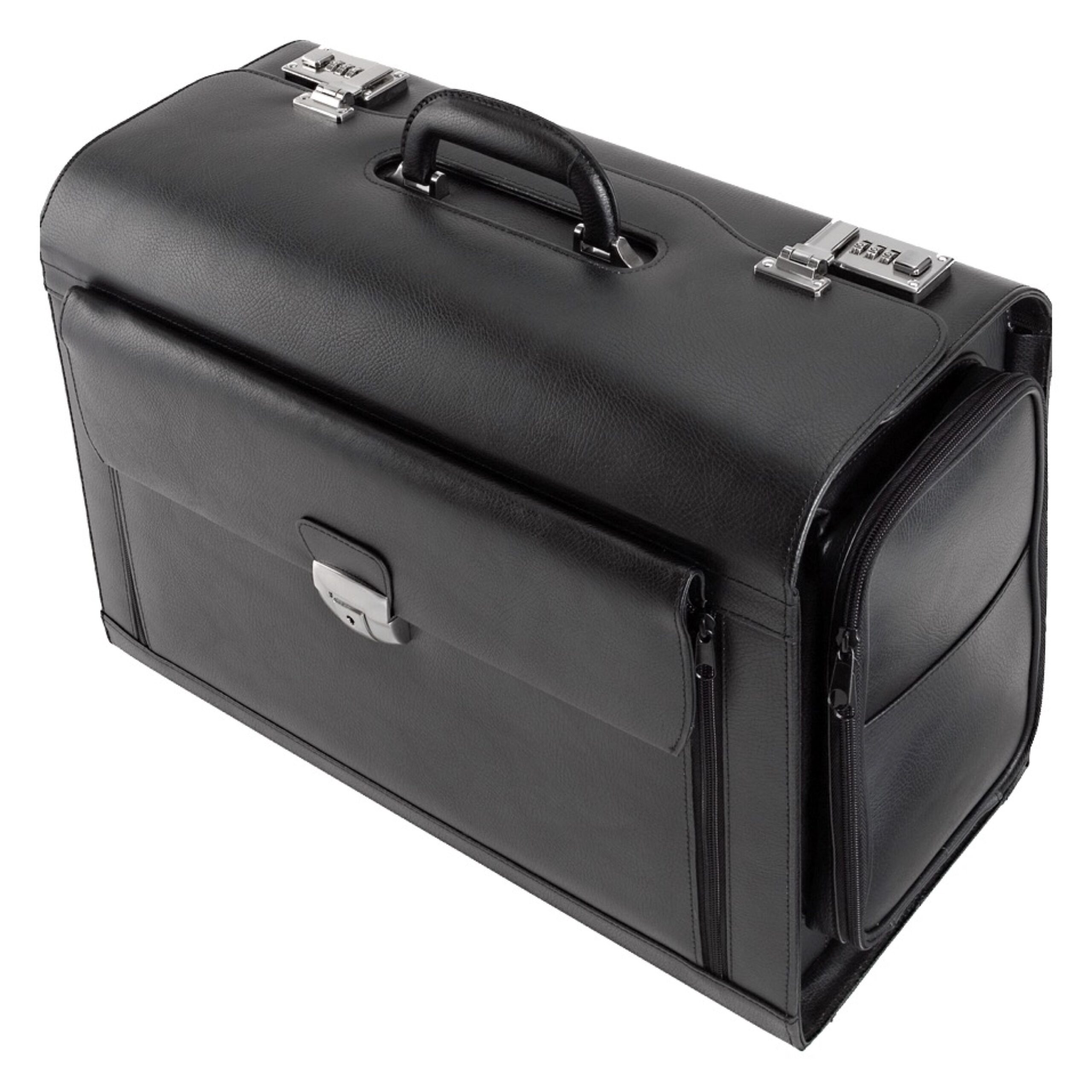 alassio-pilotenkoffer-verona-schwarz-mit-laptopfach-und-h-ngeregister image 1